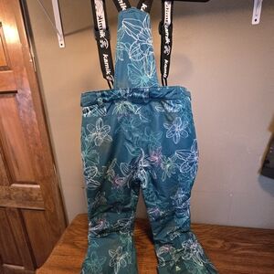 Kamik Kids' Teal Floral Snow Pants